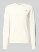 Gant Strickpullover aus reiner Lammwolle mit gerippten Abschlüssen in ...