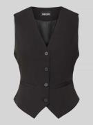 Pieces Regular Fit Weste mit V-Ausschnitt Modell 'BOZZY' in Black, Grö...