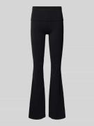 Review Skinny Fit Bootcut Leggings mit breitem Bund in Black, Größe M