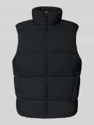 Tom Tailor Denim Regular Fit Outdoorwesten mit Stehkragen in BLACK, Gr...