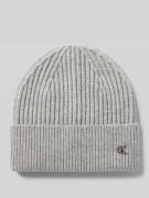 CK Calvin Klein Beanie aus Lammwoll-Mix mit Label-Applikation in Hellg...