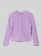 s.Oliver RED LABEL Regular Fit Strickjacke aus Rippstrick in Lavender,...