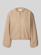 FREE/QUENT Jacke mit Rundhalsausschnitt Modell 'Yanna' in Taupe, Größe...