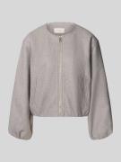 FREE/QUENT Jacke mit Rundhalsausschnitt Modell 'Yanna' in Hellgrau, Gr...