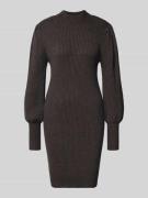 Only Comfort Fit Strickkleid aus Viskose-Mix Modell 'KATIA' in Dunkelg...