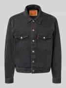 Levi's® Relaxed Fit Jeansjacke mit Brusttaschen in Black, Größe L
