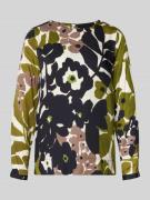 Milano Italy Regular Fit Bluse mit Rundhalsausschnitt in Gruen, Größe ...