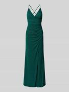 Mascara Slim Fit Abendkleid mit Raffungen in Dunkelgruen, Größe 36