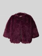 Rinascimento Bolero mit Kunstfellbesatz in Bordeaux, Größe S