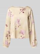 Rinascimento Blusenshirt mit Rundhalsausschnitt in Sand, Größe L