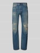 Replay Straight Fit Jeans im Destroyed-Look Modell 'DERRYCK' in Jeansb...