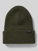 Barts Mütze mit Umschlag und Label-Detail Modell 'KINABALU' in Oliv, G...