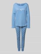LOUIS & LOUISA Regular Fit Pyjama mit Zierschleife Modell 'Meine Wohlf...