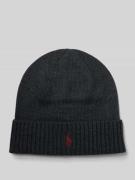 Polo Ralph Lauren Beanie aus Wolle mit Label-Stitching in Anthrazit, G...