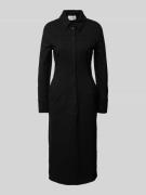 MORE Midikleid mit Knopfleiste in Black, Größe 38