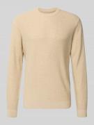 MCNEAL Strickpullover mit gerippten Abschlüssen in Sand Melange, Größe...