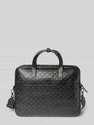 Emporio Armani Laptoptasche mit Allover-Logo-Muster in Black, Größe 1
