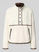 Marc Cain Sweatshirt mit Stehkragen in Ecru, Größe 38