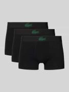 Lacoste Trunks aus Baumwoll-Mix im 3er-Pack in Black, Größe L