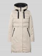 Amber & June Steppmantel mit Kapuze in Kitt, Größe 34