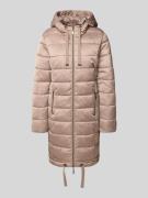 monari Regular Fit Steppmantel mit Tunnelzug in Hellbraun, Größe 34