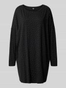 BOSS Relaxed Fit Nachthemd aus Lyocell-Mix in Black, Größe M