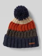 Barts Strickmütze mit Bommel Modell 'WILHELM' in Blau, Größe 1