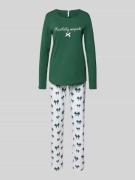 LOUIS & LOUISA Relaxed Fit Pyjama mit Zierschleife Modell 'Kuschelig' ...