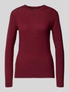 Windsor Longsleeve mit gerippten Abschlüssen in Bordeaux, Größe 42