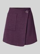 mbyM Minirock mit Woll-Anteil Modell 'Kayanna' in Pflaume, Größe L
