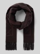 CK Calvin Klein Schal mit Ausfransungen in Bordeaux, Größe 1