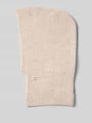 Barts Balaclava mit Logo-Patch Modell 'Karesa' in Offwhite, Größe 1