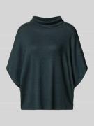 Apricot Strickpullover mit Rollkragen in Dunkelgruen, Größe XS