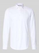 Jake*s Slim Fit Business-Hemd aus reiner Baumwolle in Weiss, Größe 41/...
