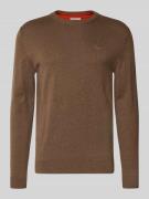 Tom Tailor Regular Fit Pullover aus reiner Baumwolle in Dunkelbraun, G...