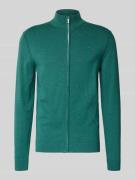 Tom Tailor Regular Fit Strickjacke aus reiner Baumwolle in Smaragd, Gr...