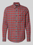 Lerros Freizeithemd mit Knopfleiste in Rot, Größe L