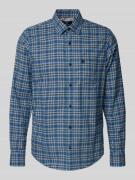 Lerros Freizeithemd mit Knopfleiste in Blau, Größe M