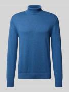 Christian Berg Men Slim Fit Pullover aus Baumwoll-Woll-Mix in Jeansbla...