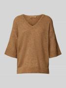 Smith and Soul Strickshirt aus Woll-Mix mit V-Ausschnitt in Beige, Grö...
