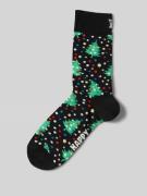 Happy Socks Socken im Allover-Look Modell 'Christmas Night' in Black, ...