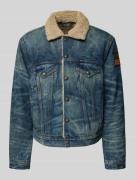 Polo Ralph Lauren Jeansjacke mit Teddyfell und Brusttaschen in Jeansbl...