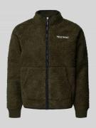 Polo Ralph Lauren Sweatjacke mit Stehkragen in Oliv, Größe S