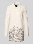 Marc Cain Slim Fit Longblazer aus Schurwolle in Sand, Größe 36