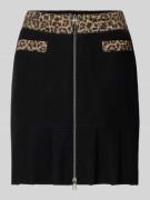 Marc Cain Regular Fit Rock aus Schurwoll-Mix in Black, Größe 36