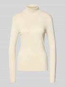 ICHI Strickpullover mit Rollkragen Modell 'MAFA' in Offwhite, Größe L