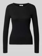 s.Oliver RED LABEL Slim Fit Langarmshirt in Ripp-Optik in BLACK, Größe...