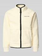 Polo Ralph Lauren Sweatjacke mit Stehkragen in Offwhite, Größe L