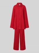 Calvin Klein Underwear Pyjama mit Knopfleiste in Bordeaux, Größe L