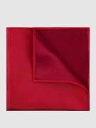 Monti Fein strukturiertes Einstecktuch aus Seide in Rot, Größe 1